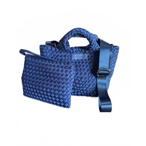 NEW PARKER AND HYDE women\'s woven mini tote bag in navy